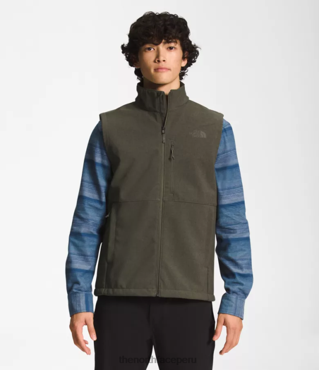 The North Face chaleco biónico apex hombres ropa 00TVT201 nuevo gris topo verde oscuro jaspeado
