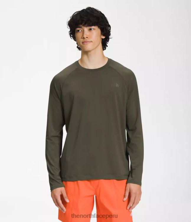 The North Face tapa de agua clase v hombres ropa 00TVT212 nuevo verde topo