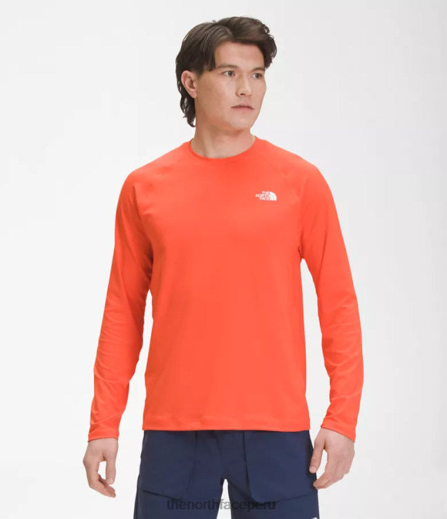 The North Face tapa de agua clase v hombres ropa 00TVT214 naranja retra