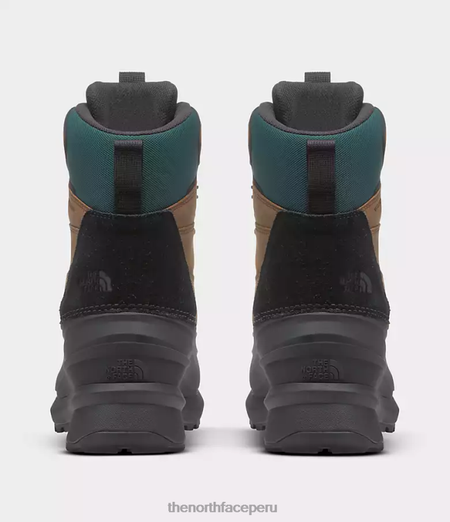 The North Face botas impermeables chilkat v 400 hombres calzado 00TVT1267 marrón tostado/tnf negro