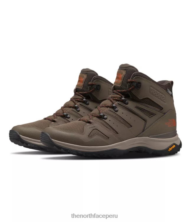 The North Face botas hedgehog fastpack ii mid wp hombres calzado 00TVT1218 marrón bipartidista/marrón café