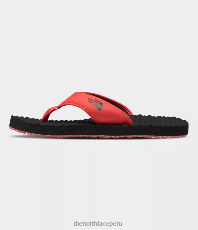 The North Face chanclas del campamento base ii hombres calzado 00TVT498 tnf negro/naranja retro