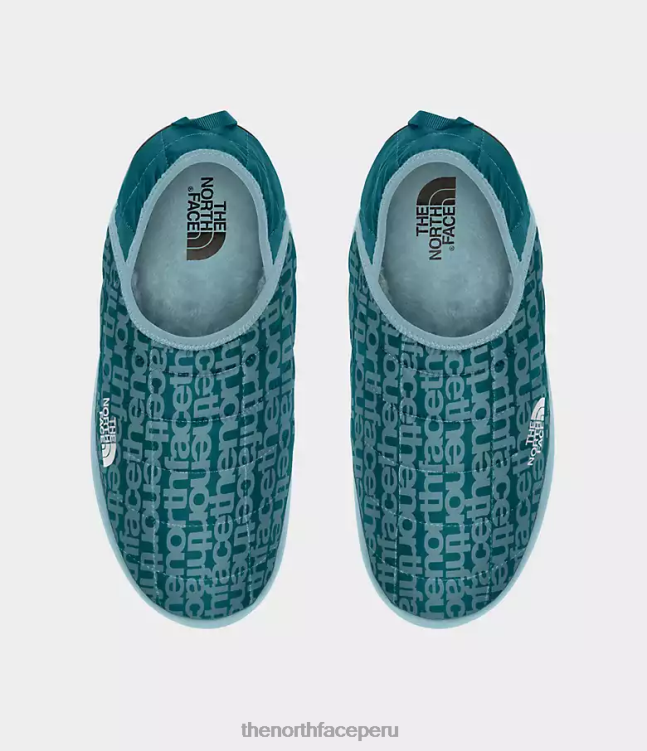 The North Face mulas de tracción thermoball v hombres calzado 00TVT1136 estampado tnf coral azul/coral azul
