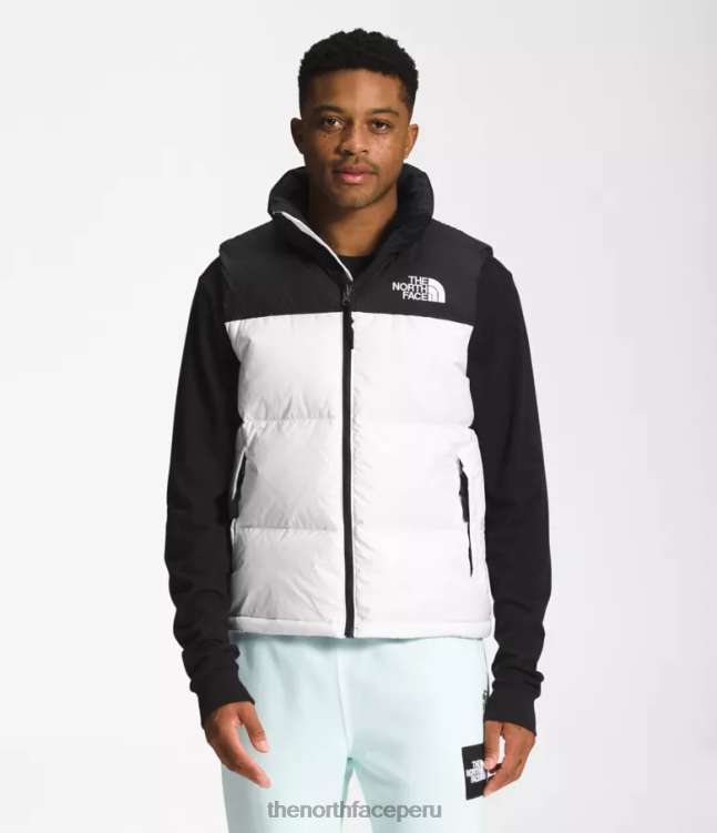 The North Face chaleco retro nuptse 1996 hombres ropa 00TVT290 tnf blanco/tnf negro