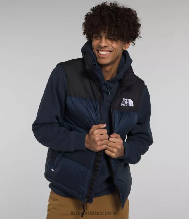 The North Face chaleco retro nuptse 1996 hombres ropa 00TVT292 cumbre azul marino/tnf negro