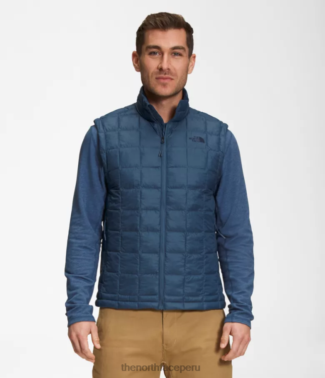 The North Face chaleco termoball eco 2.0 hombres ropa 00TVT1156 azul sombreado