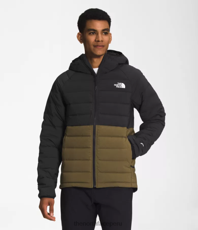 The North Face sudadera con capucha Belleview elástica hombres ropa 00TVT920 tnf negro/oliva militar
