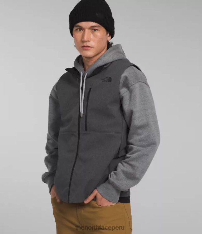The North Face chaleco biónico apex 3 hombres ropa 00TVT1066 tnf gris oscuro jaspeado
