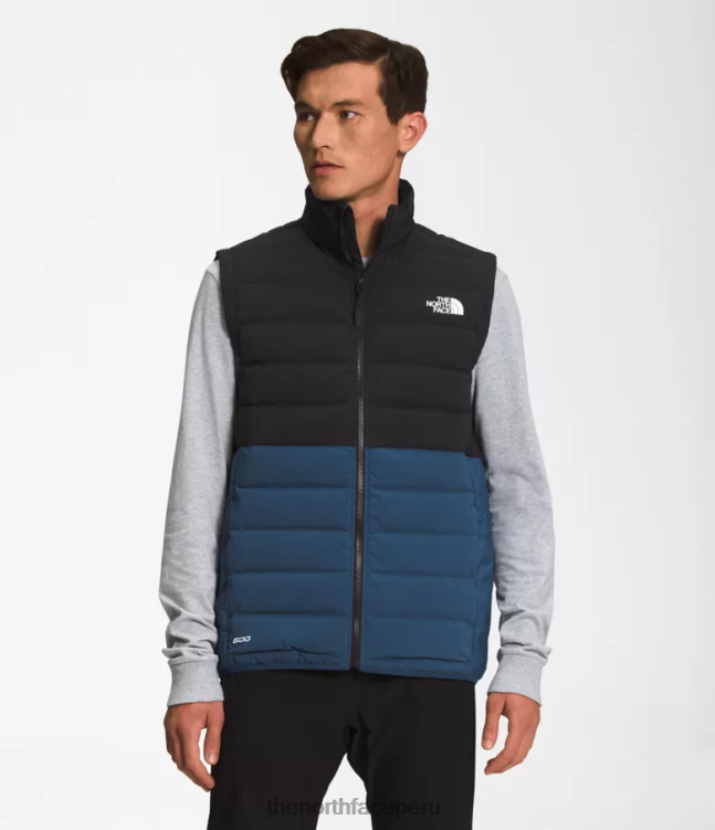 The North Face chaleco elástico Belleview hombres ropa 00TVT1033 tnf negro/azul sombreado