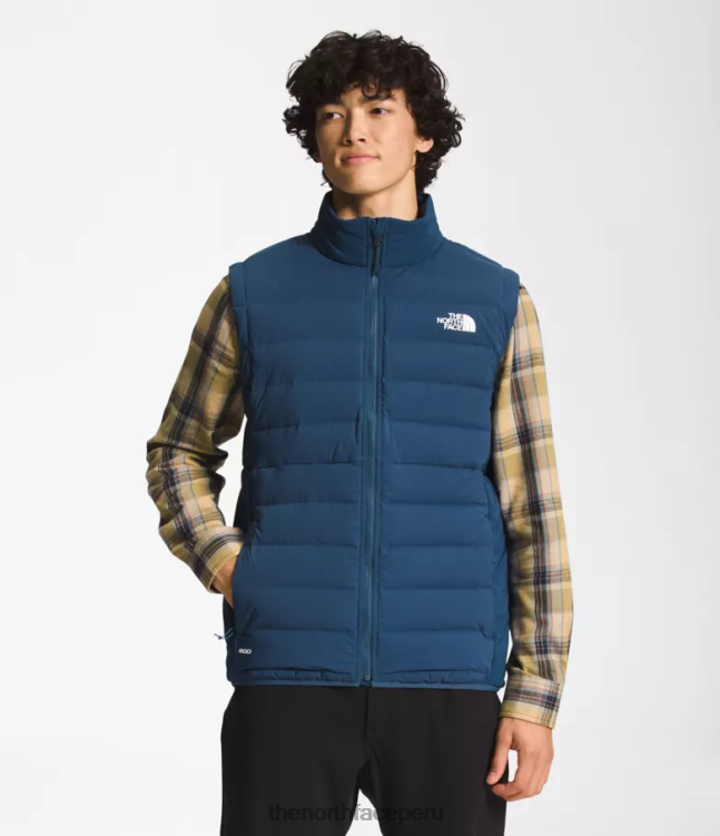 The North Face chaleco elástico Belleview hombres ropa 00TVT1034 azul sombreado