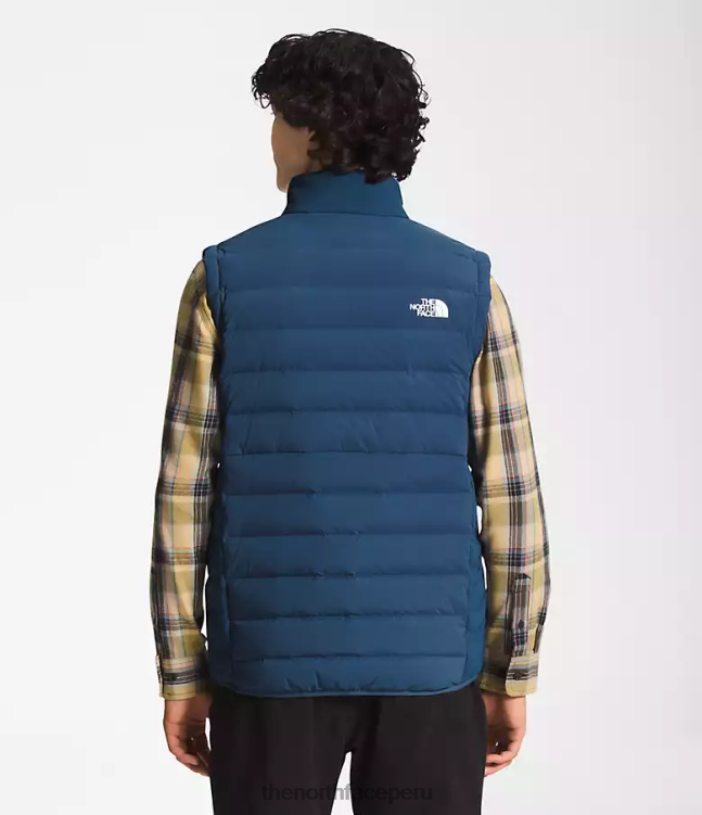 The North Face chaleco elástico Belleview hombres ropa 00TVT1034 azul sombreado