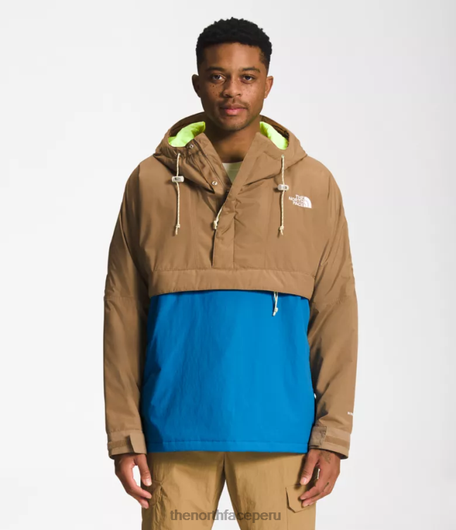The North Face 78 windjammer de baja fidelidad y alta tecnología hombres ropa 00TVT702 marrón utilitario/azul supersónico