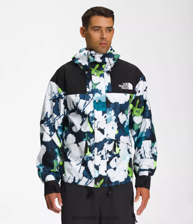 The North Face 86 chaqueta retro de montaña hombres ropa 00TVT1293 estampado floral abstracto azul marino smmt