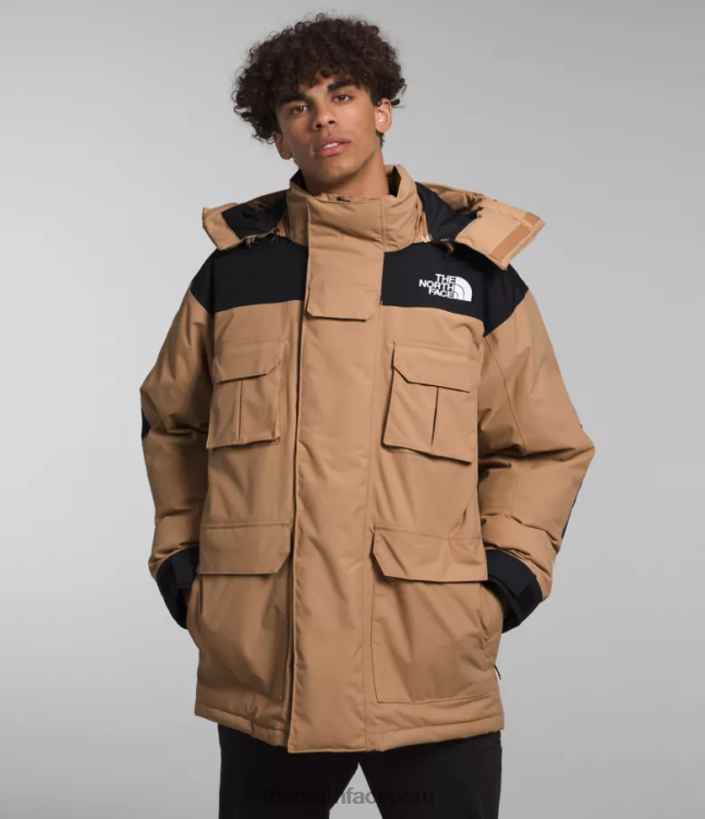 The North Face parka con aislamiento coldworks hombres ropa 00TVT1242 mantequilla de almendras/tnf negra