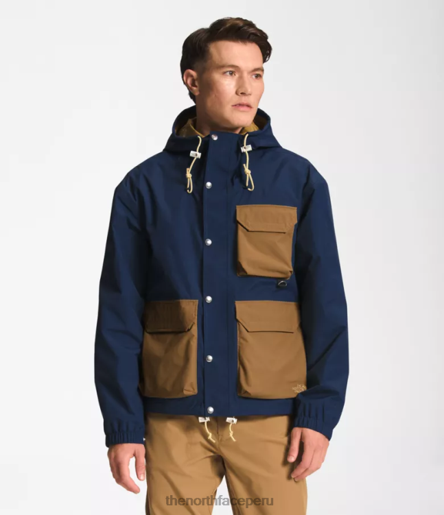 The North Face chaqueta de lluvia utilitaria m66 hombres ropa 00TVT294 azul marino cumbre/marrón utilitario