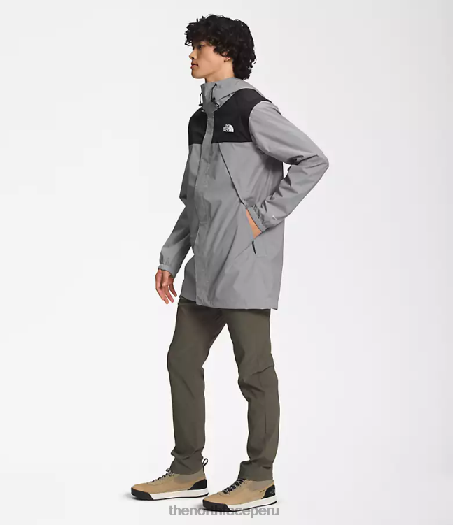 The North Face parka anora hombres ropa 00TVT539 negro/gris fundido
