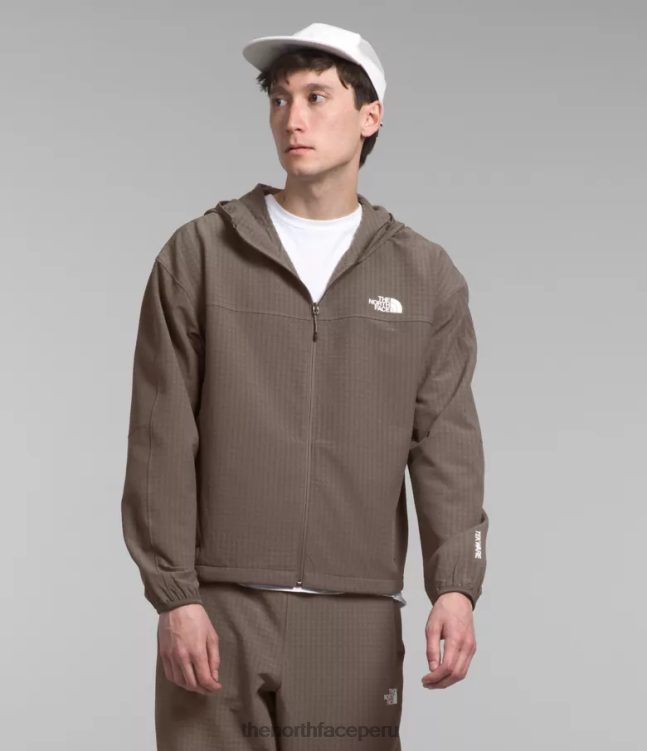 The North Face sudadera con capucha tekware grid hombres ropa 00TVT832 halcón marrón