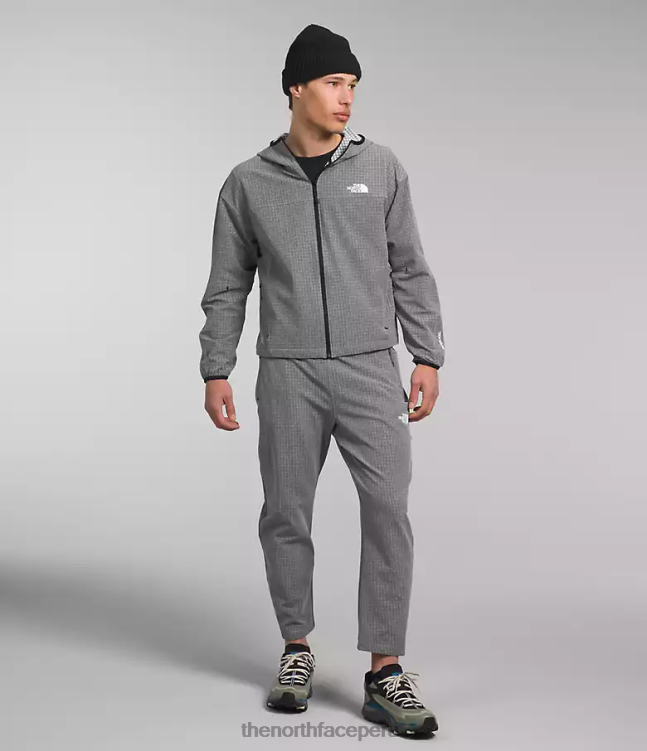 The North Face sudadera con capucha tekware grid hombres ropa 00TVT834 tnf gris medio jaspeado