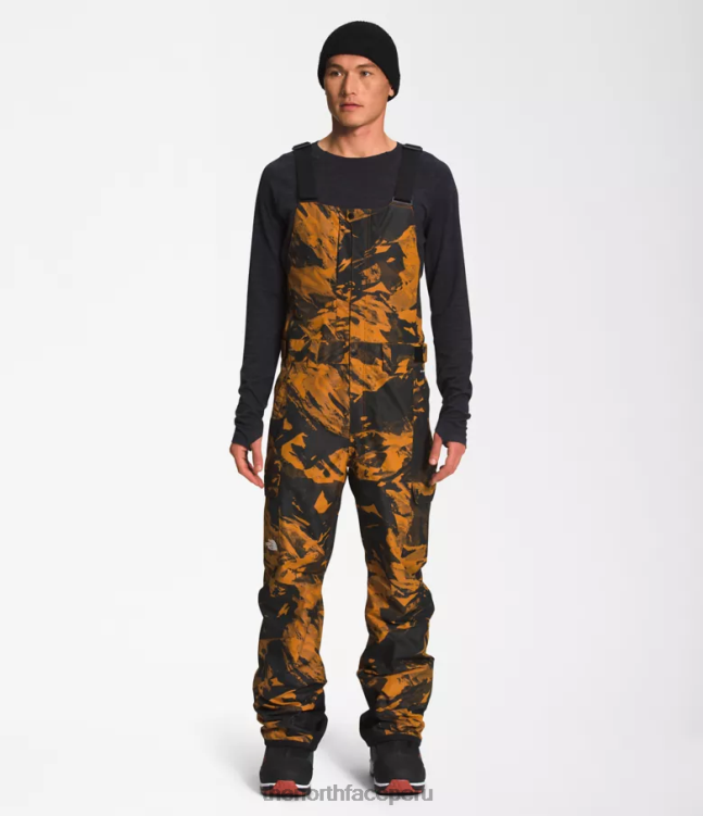 The North Face baberos libertad hombres ropa 00TVT656 estampado de paisaje montañoso en tono marrón cuero