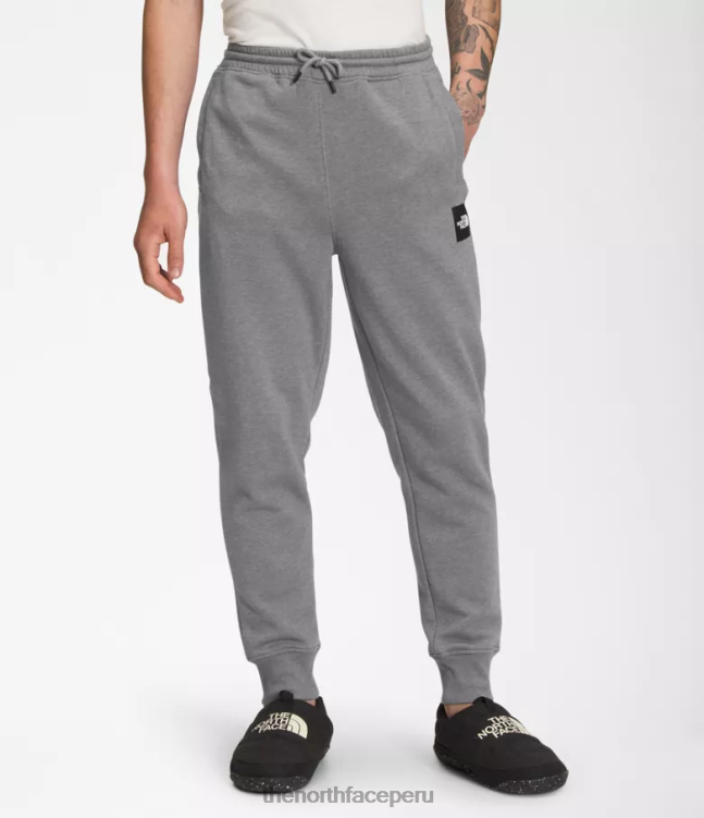 The North Face joggers box nse hombres ropa 00TVT1038 tnf gris medio jaspeado/tnf negro