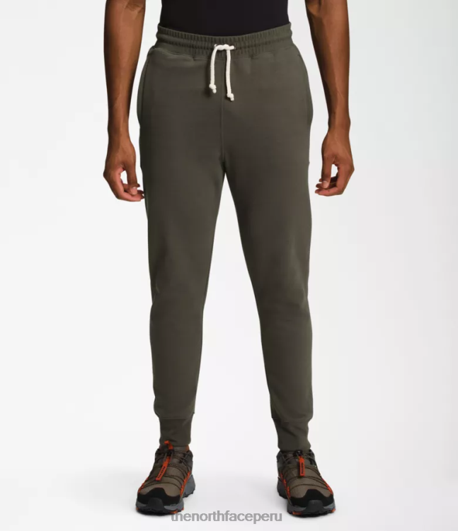 The North Face joggers con parches Heritage hombres ropa 00TVT309 nuevo verde topo