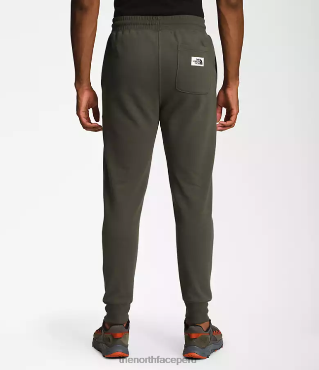 The North Face joggers con parches Heritage hombres ropa 00TVT309 nuevo verde topo