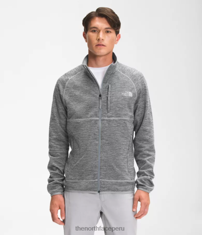 The North Face Canyonlands con cremallera completa hombres ropa 00TVT952 tnf gris medio jaspeado