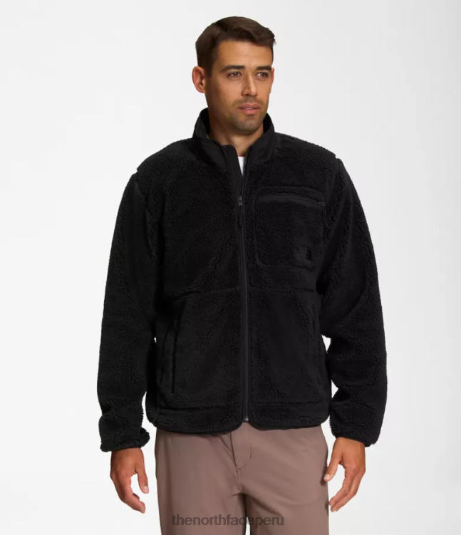 The North Face chamarra con cierre completo hombres ropa 00TVT546 negro