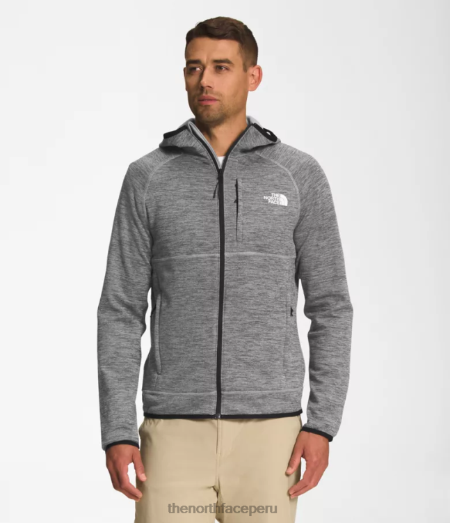 The North Face sudadera con capucha de canyonlands hombres ropa 00TVT922 tnf gris medio jaspeado