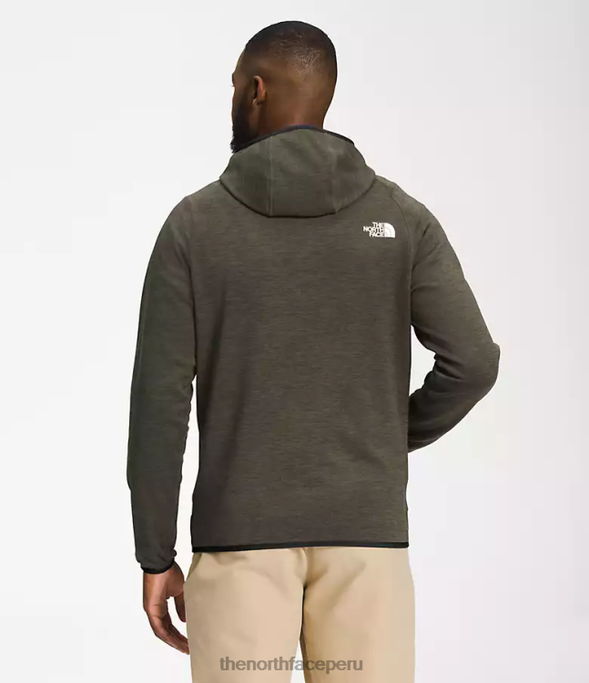 The North Face sudadera con capucha de canyonlands hombres ropa 00TVT926 nuevo gris topo verde brezo
