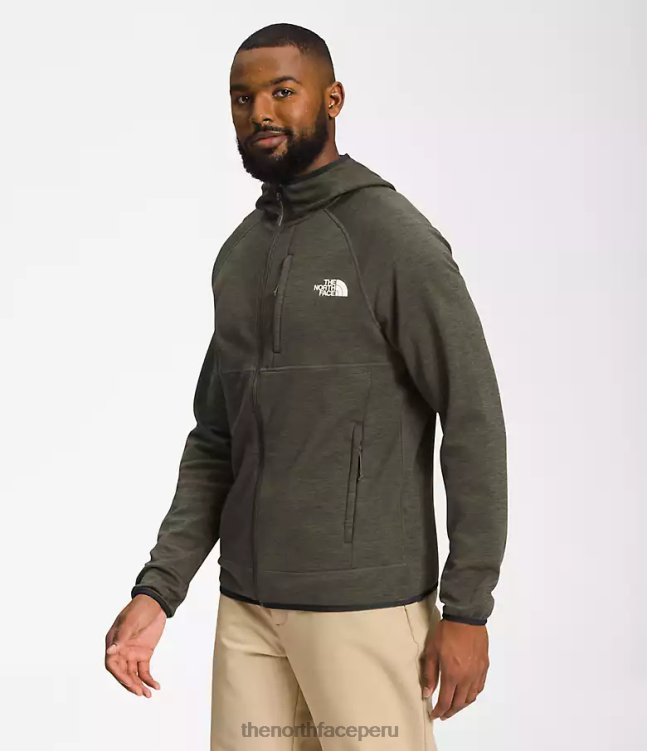 The North Face sudadera con capucha de canyonlands hombres ropa 00TVT926 nuevo gris topo verde brezo