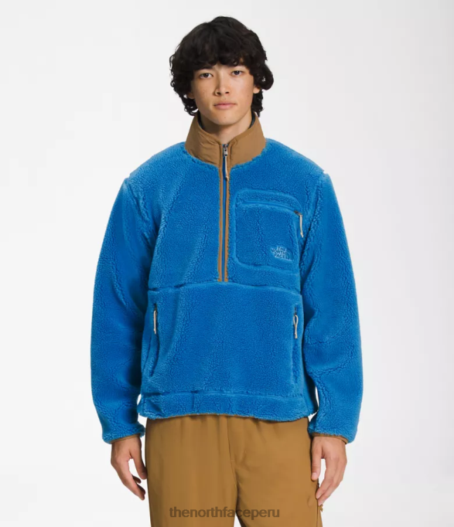 The North Face jersey de pelo extremo hombres ropa 00TVT121 azul súper sónico/marrón utilitario
