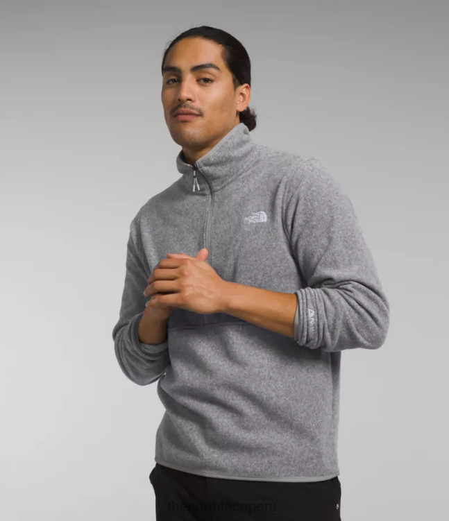 The North Face polartec alpino 100 -zip hombres ropa 00TVT777 tnf gris medio jaspeado