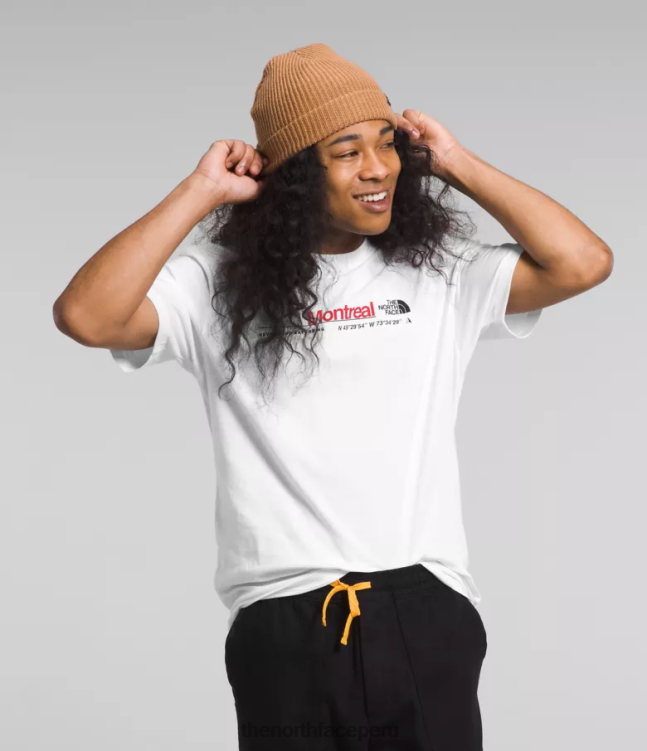 The North Face camiseta urbana de manga corta hombres ropa 00TVT1070 tnf blanco/montreal