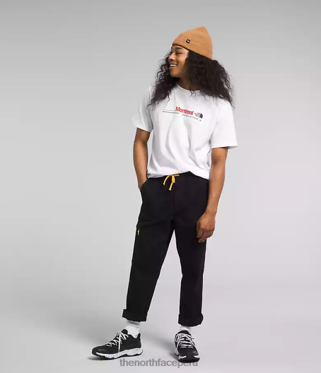 The North Face camiseta urbana de manga corta hombres ropa 00TVT1070 tnf blanco/montreal