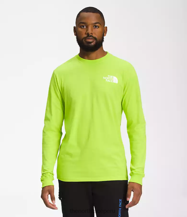 The North Face camiseta de manga larga con caja nse hombres ropa 00TVT1213 led amarillo/tnf negro