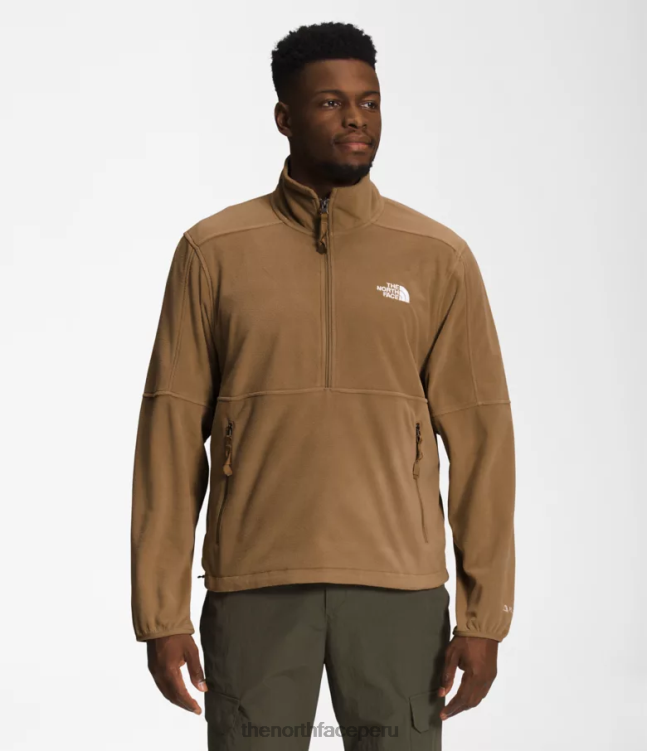 The North Face tnf polartec 100 -zip hombres ropa 00TVT300 marrón utilitario