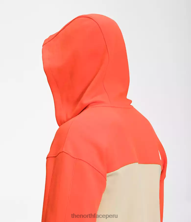 The North Face tnf tech sudadera con capucha y cremallera completa hombres ropa 00TVT208 grava/naranja retro