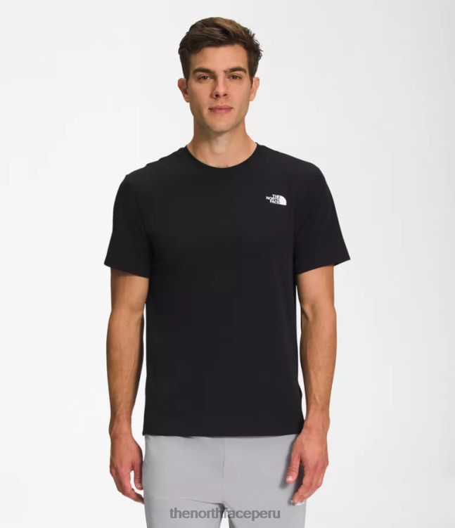 The North Face deambular de manga corta hombres ropa 00TVT1255 negro