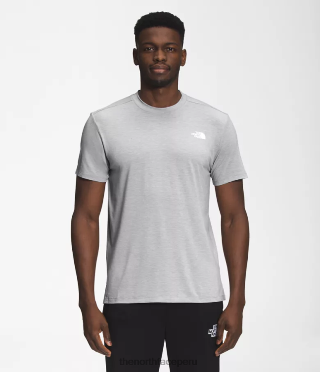 The North Face deambular de manga corta hombres ropa 00TVT1256 fusionar gris brezo