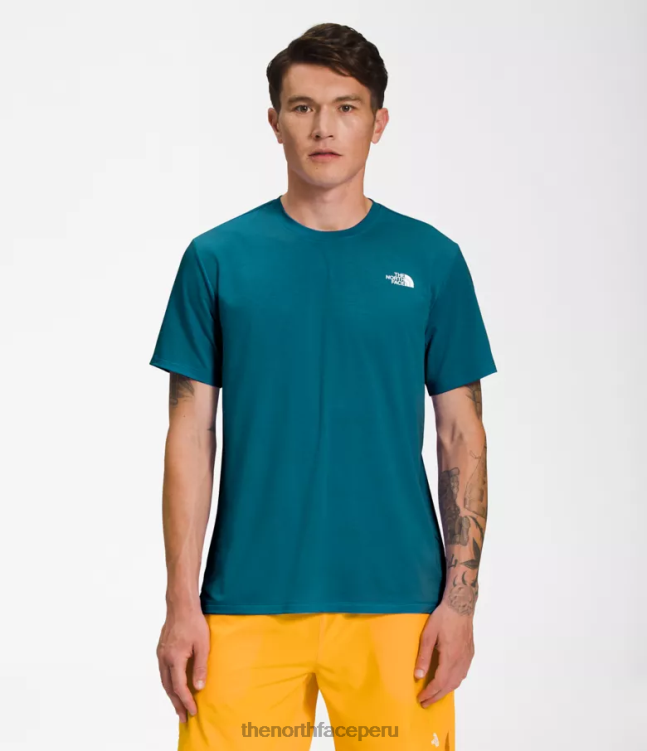 The North Face deambular de manga corta hombres ropa 00TVT1260 corales azules