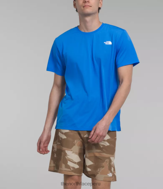 The North Face deambular de manga corta hombres ropa 00TVT1263 azul optico