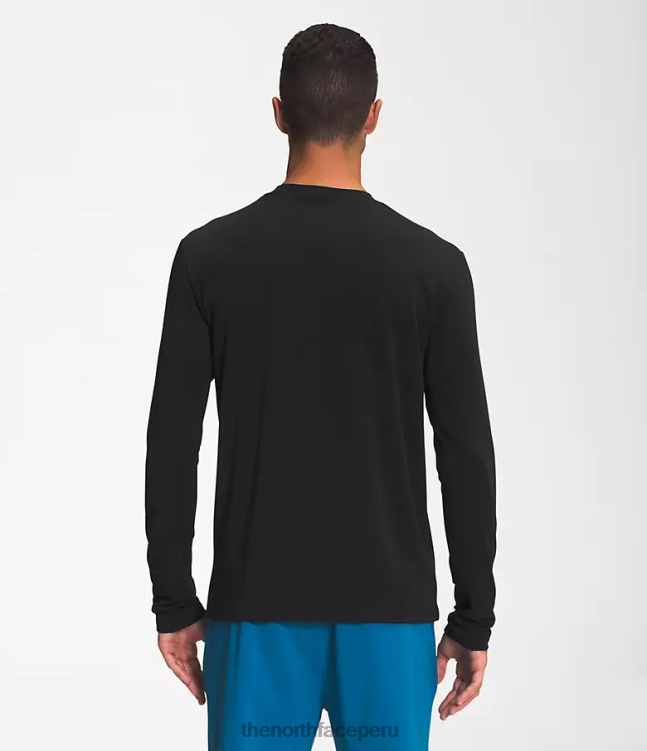 The North Face pasear de manga larga hombres ropa 00TVT19 negro
