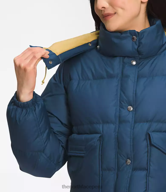 The North Face 71 chaqueta corta de plumas sierra mujer ropa 00TVT237 azul sombreado