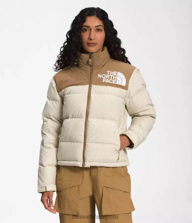 The North Face 92 chaqueta nuptse de baja fidelidad y alta tecnología mujer ropa 00TVT1016 grava/marrón utilitario