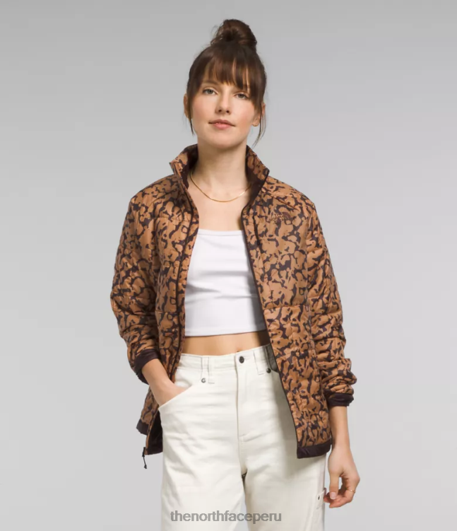The North Face chaqueta circaloft mujer ropa 00TVT938 estampado de tinte gráfico de mantequilla de almendras