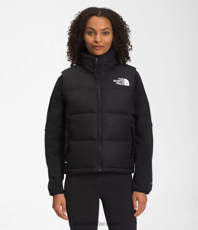 The North Face chaleco retro nuptse 1996 mujer ropa 00TVT429 tnf reciclado negro