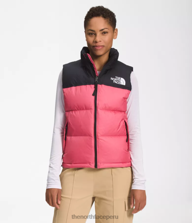The North Face chaleco retro nuptse 1996 mujer ropa 00TVT430 rosa cosmos