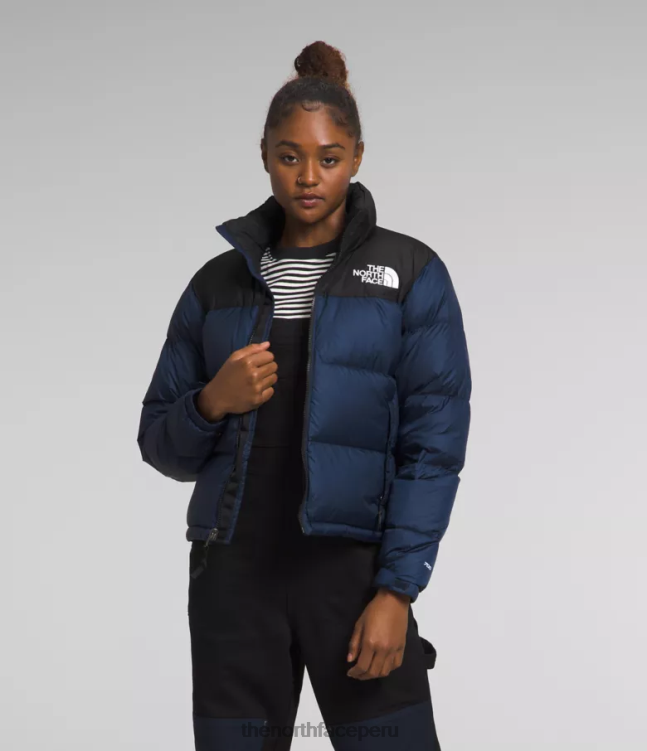 The North Face chaqueta retro nuptse 1996 mujer ropa 00TVT726 cumbre azul marino/tnf negro