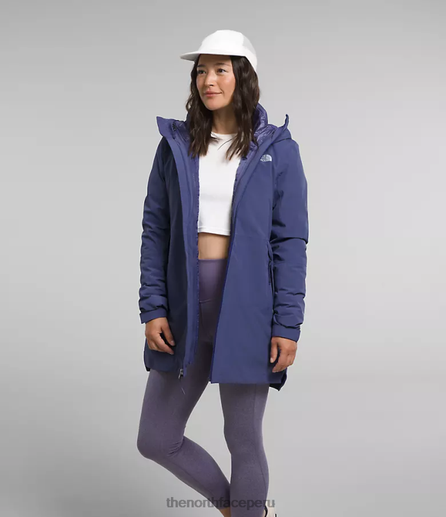 The North Face parka termoball eco triclimate mujer ropa 00TVT374 cueva azul